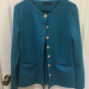 Jade Mackenzie teal cardigan: NWOT-size XL